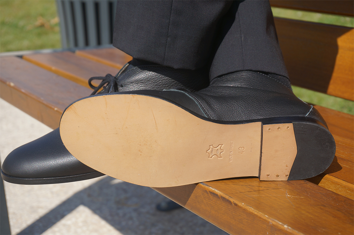 Chaussure homme semelle cuir